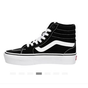 Vans Black and White High-Top Sneakers